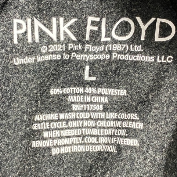 NWT Pink Floyd Dark Gray Joggers With Write Out Down Left Leg, 2 Front Pockets - Picture 9 of 10